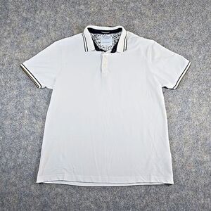 Cactus Man Ricky Singh Mens Sz XL Short Sleeve White Polo Shirt Preppy Casual